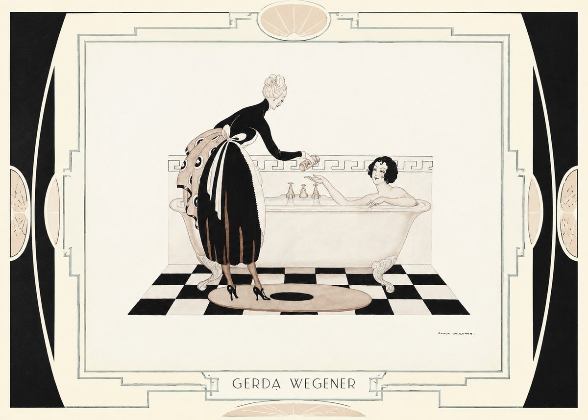 Gerda Wegener Woman in Bathtub No4 - Poszter