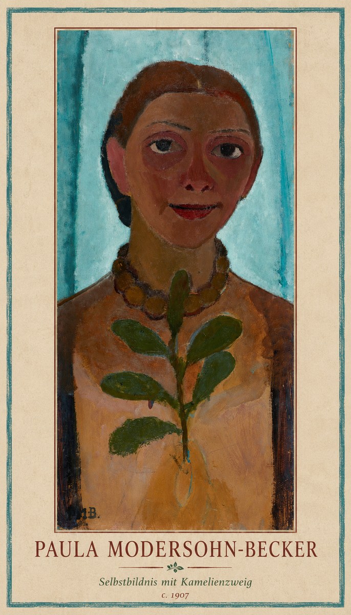 Paula Modersohn-Becker Selbstbildnis Mit Kamelienzweig No1 - Poszter