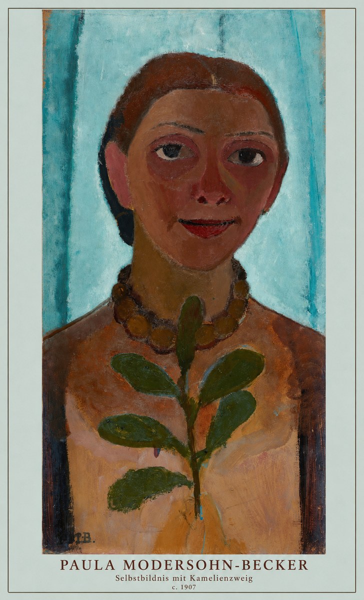 Paula Modersohn-Becker Selbstbildnis Mit Kamelienzweig No5 - Poszter
