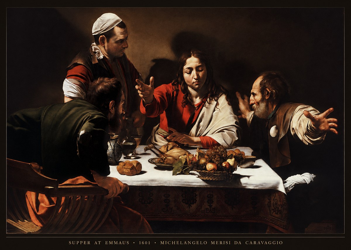 Michelangelo Merisi da Caravaggio Supper at Emmaus No5 - Poszter