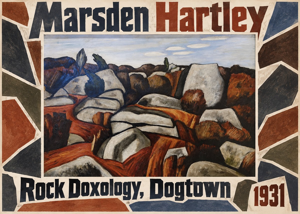 Marsden Hartley Rock Doxology, Dogtown No1 - Poszter