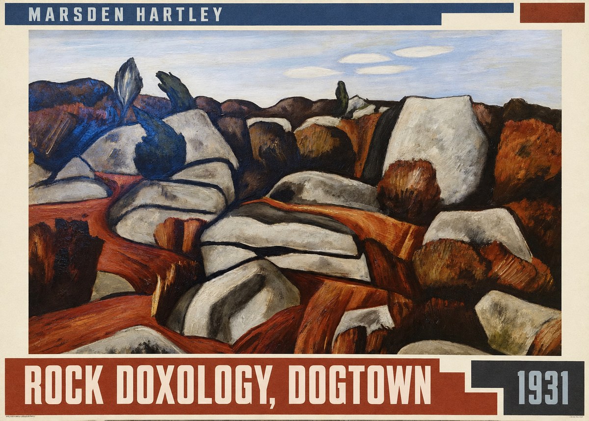 Marsden Hartley Rock Doxology, Dogtown No5 - Poszter