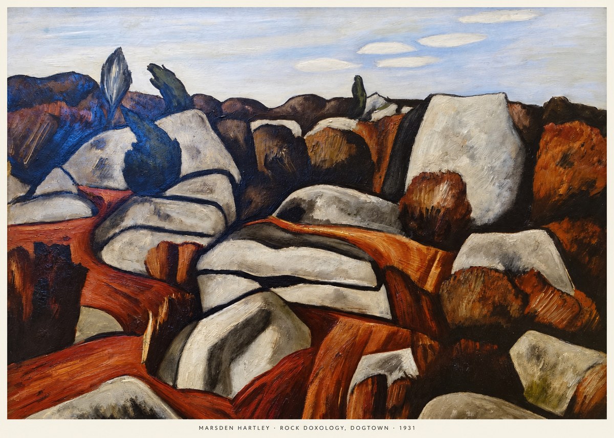 Marsden Hartley Rock Doxology, Dogtown No6 - Poszter