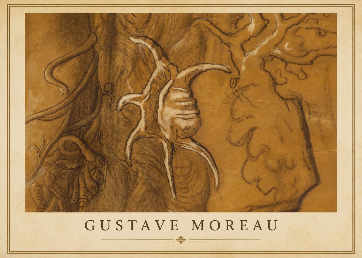 Gustave Moreau Mystical Shell Study No1 - Poszter