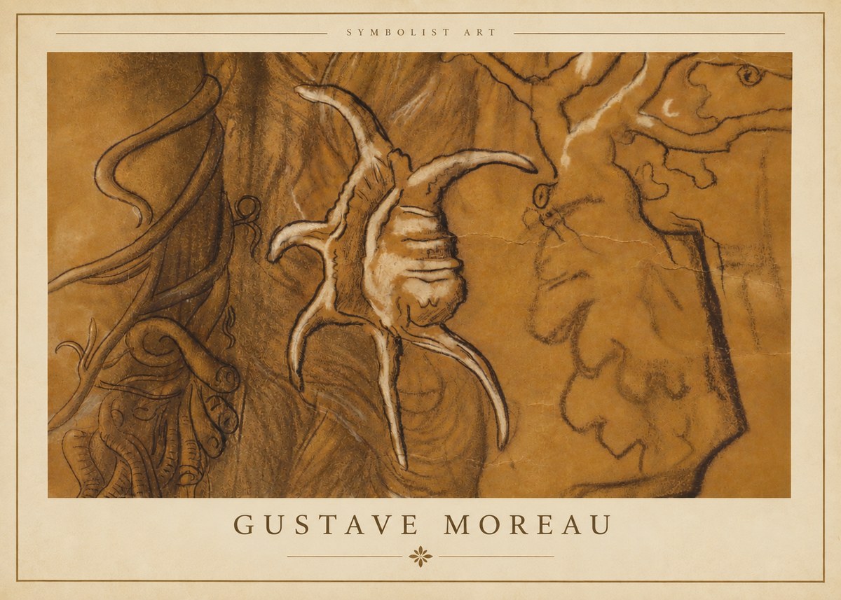 Gustave Moreau Mystical Shell Study No3 - Poszter