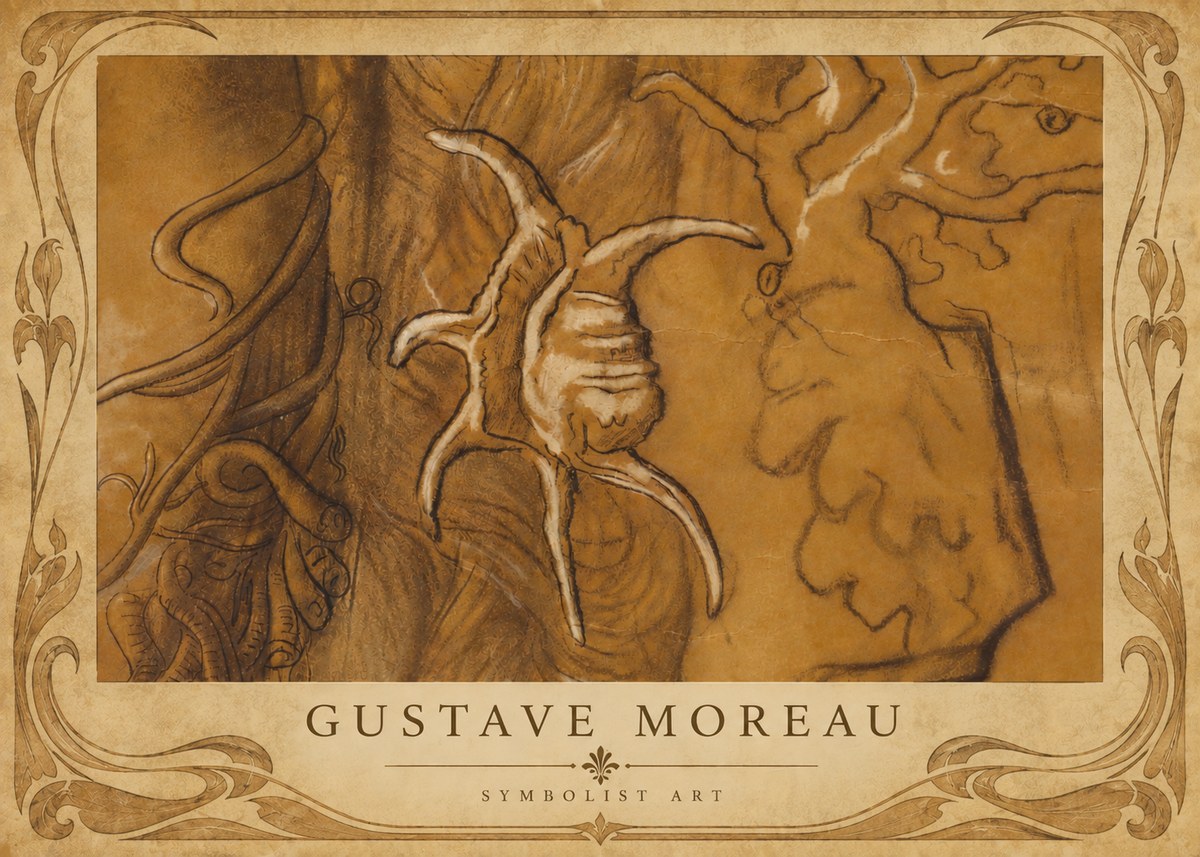 Gustave Moreau Mystical Shell Study No6 - Poszter
