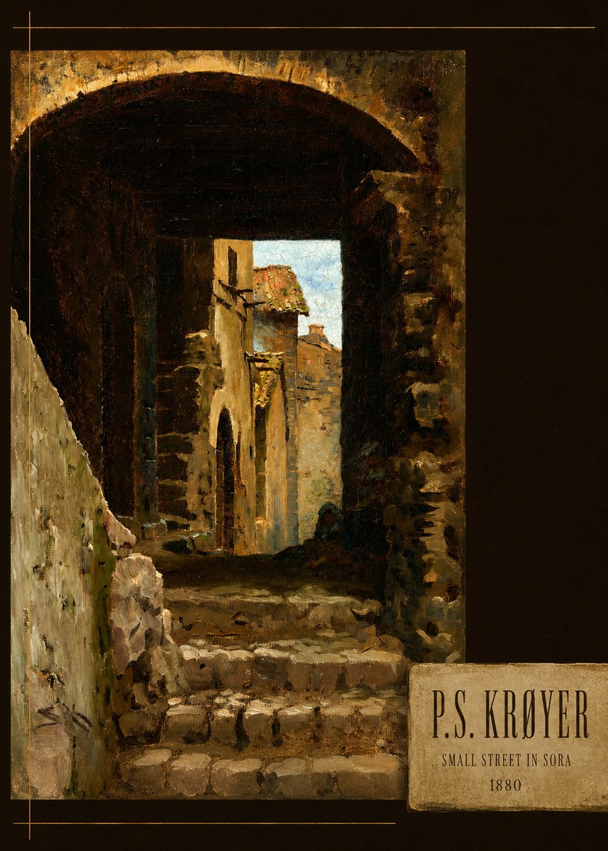 P.S. Krøyer Archway in an Italian Street No4 - Poszter
