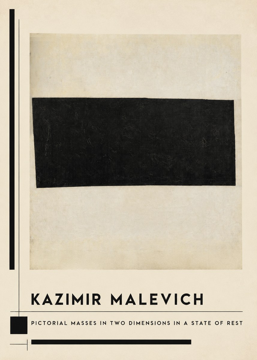 Kazimir Malevich Pictorial Masses in Two Dimensions in a State of Rest No1 - Poszter