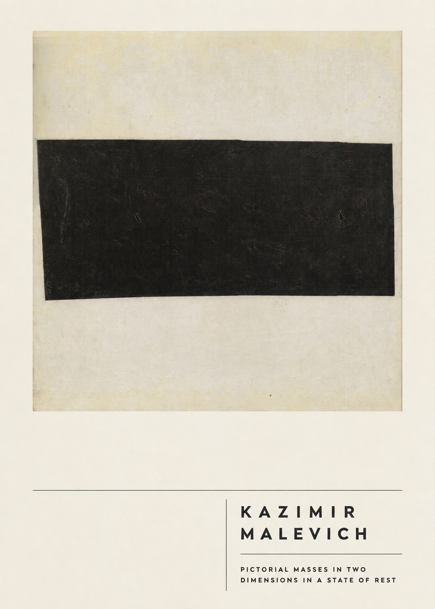 Kazimir Malevich Pictorial Masses in Two Dimensions in a State of Rest No2 - Poszter
