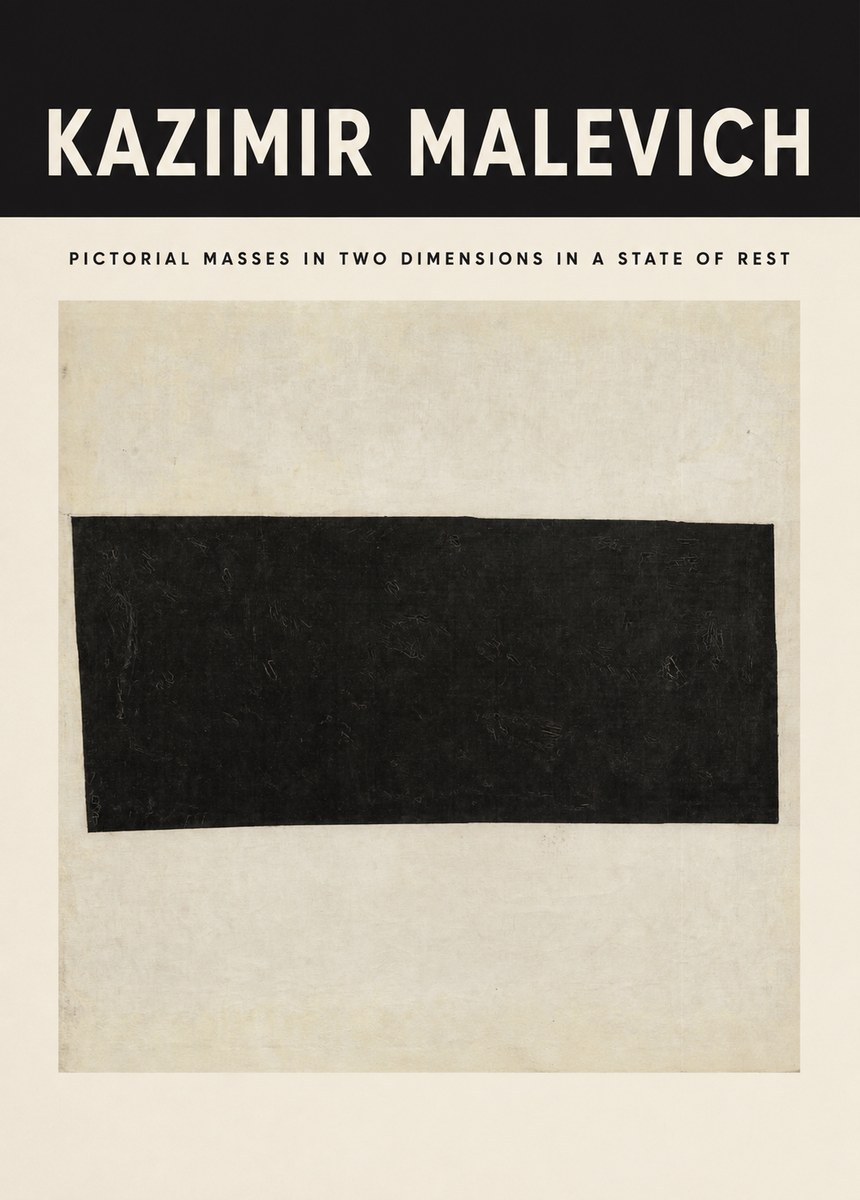 Kazimir Malevich Pictorial Masses in Two Dimensions in a State of Rest No3 - Poszter