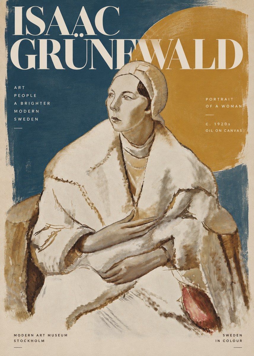 Isaac Grünewald Woman in a White Wrap No5 - Poszter