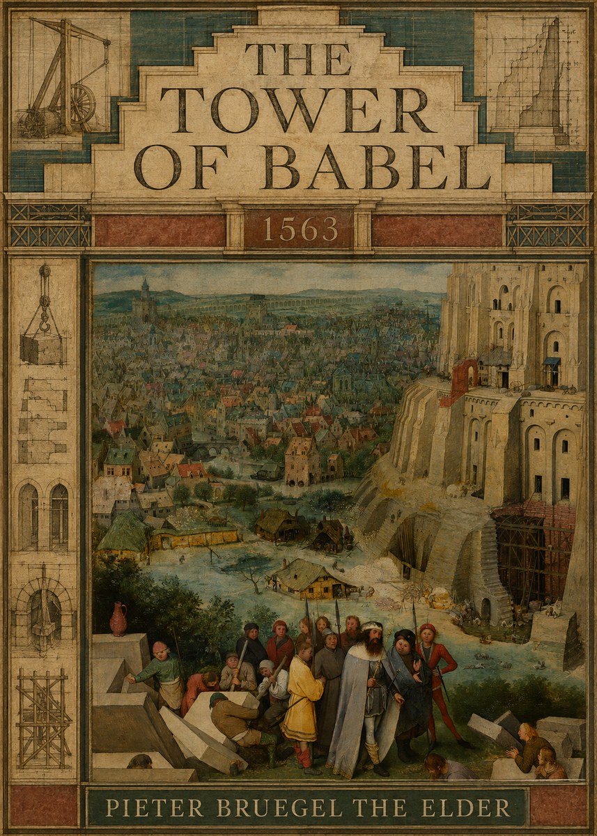 Pieter Bruegel The Tower of Babel I No3 - Poszter
