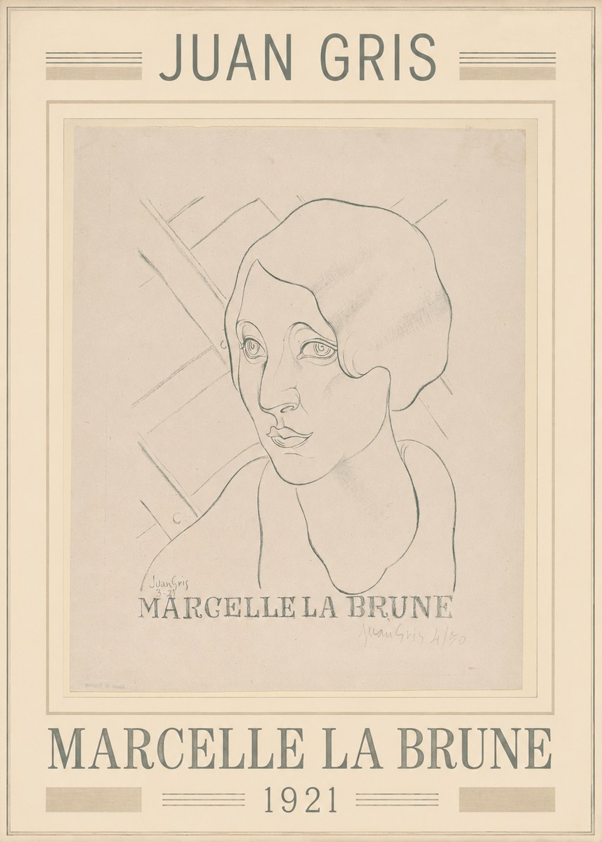 Juan Gris Marcelle La Brune I No1 - Poszter
