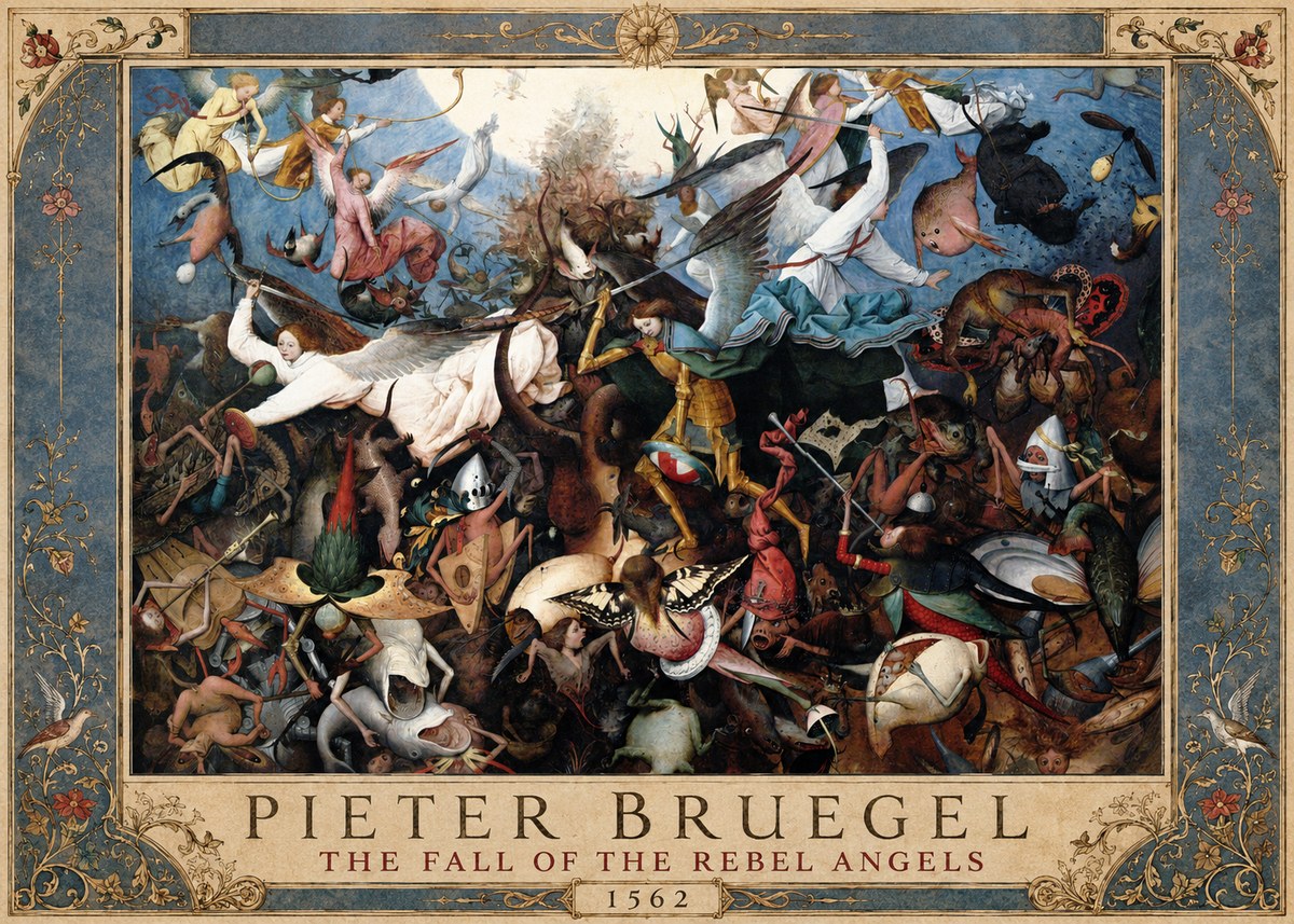 Pieter Bruegel The Fall of the Rebel Angels I No1 - Poszter
