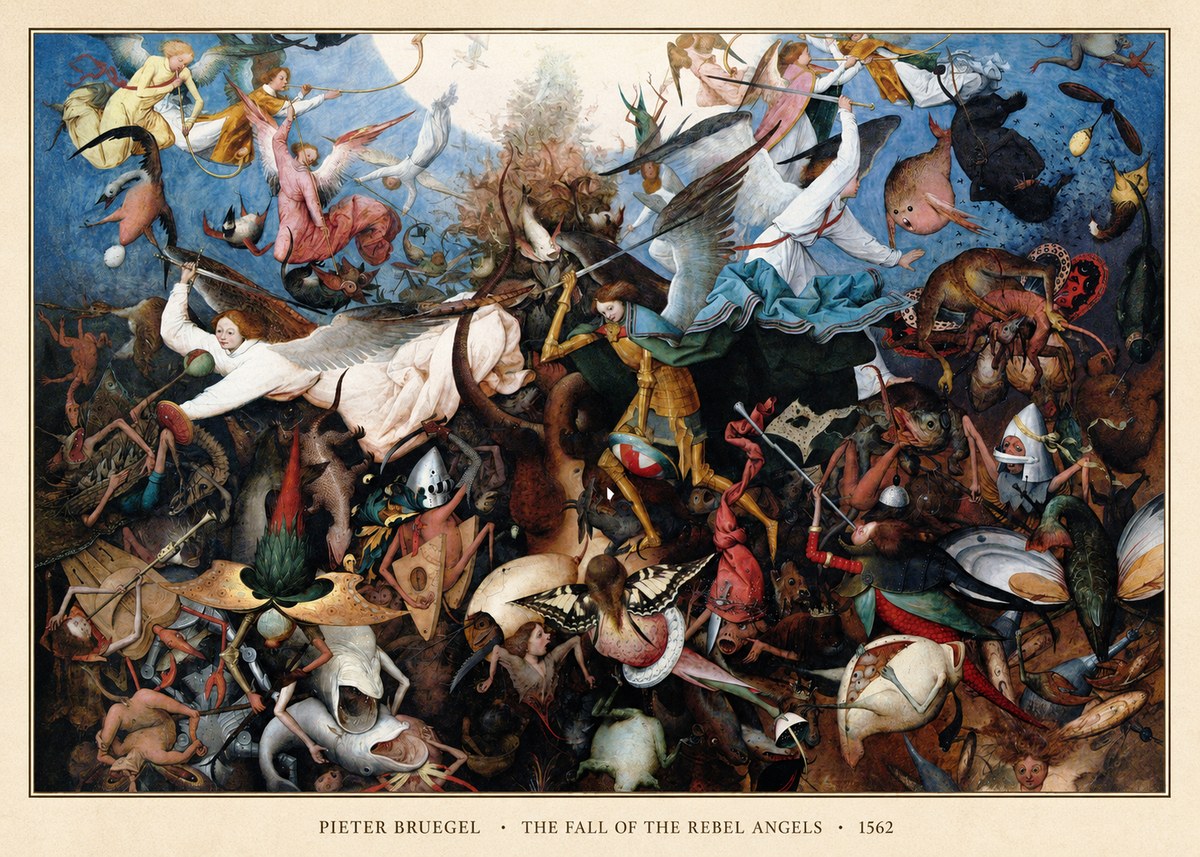 Pieter Bruegel The Fall of the Rebel Angels I No6 - Poszter