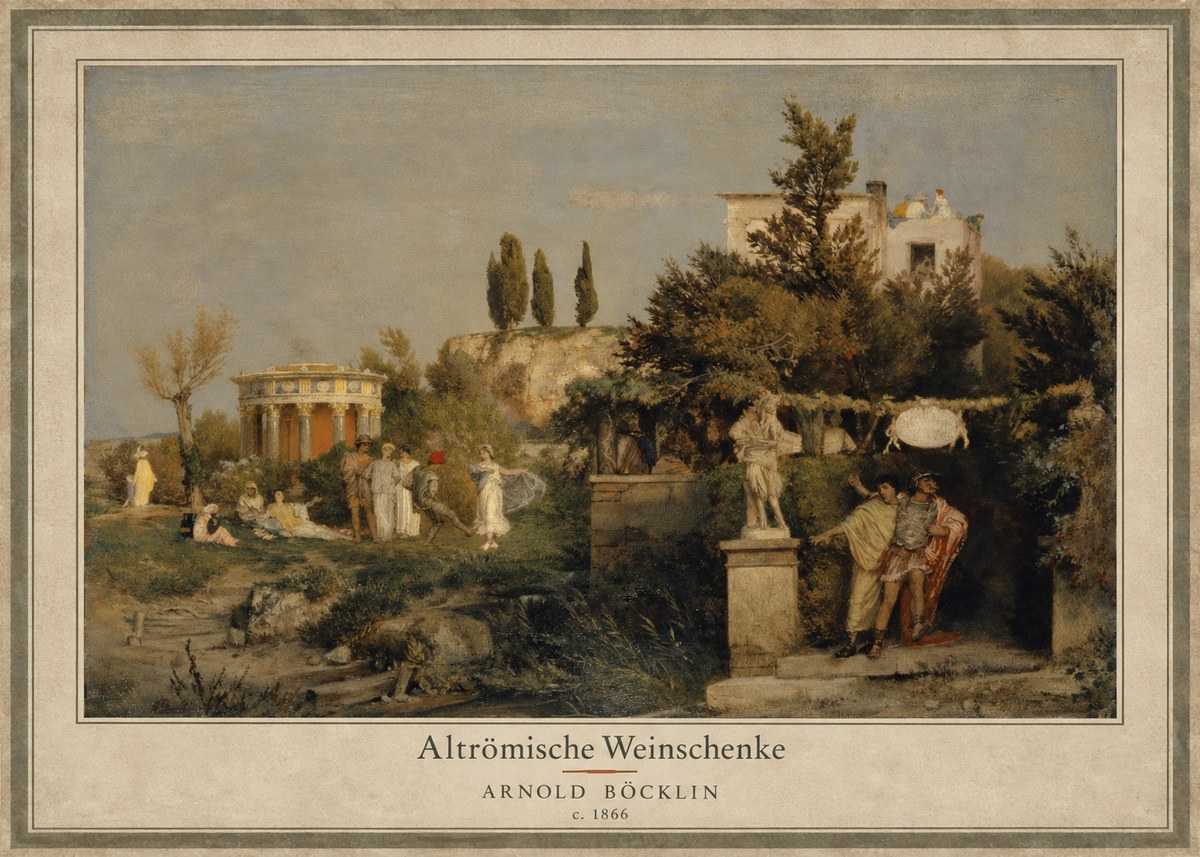 Arnold Böcklin Altrömische Weinschenke No3 - Poszter