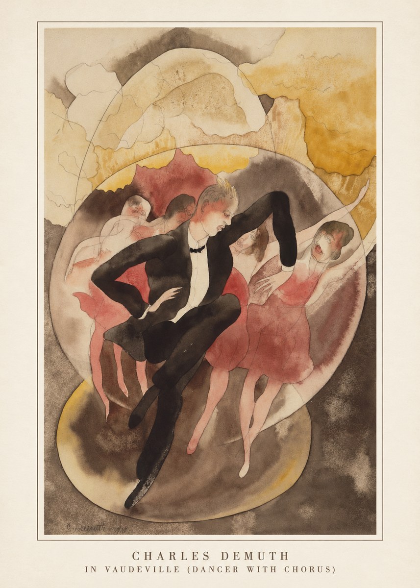 Charles Demuth In Vaudeville (Dancer with Chorus) No4 - Poszter