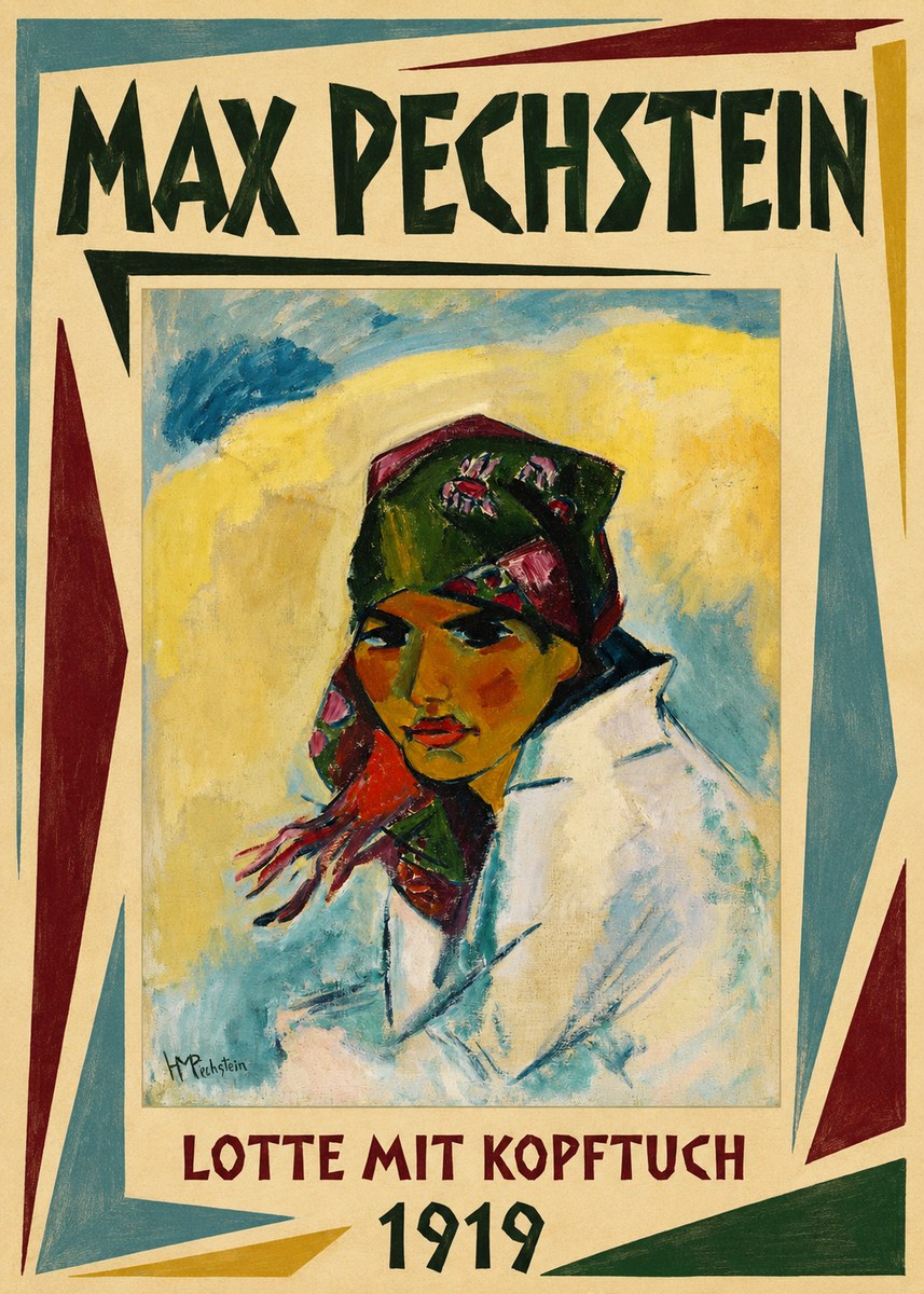 Max Pechstein Lotte Mit Kopftuch 1919 No1 - Poszter
