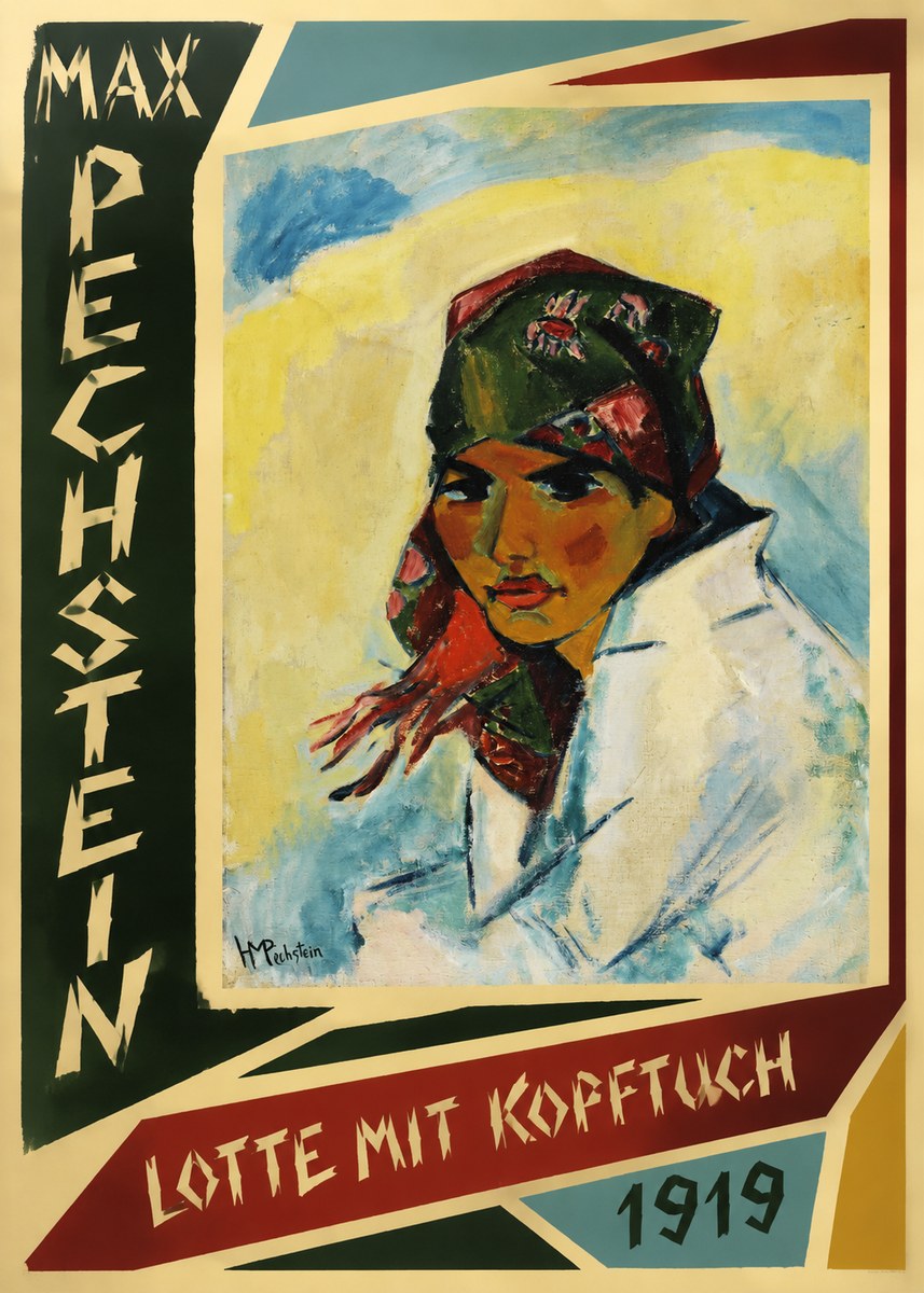 Max Pechstein Lotte Mit Kopftuch 1919 No3 - Poszter