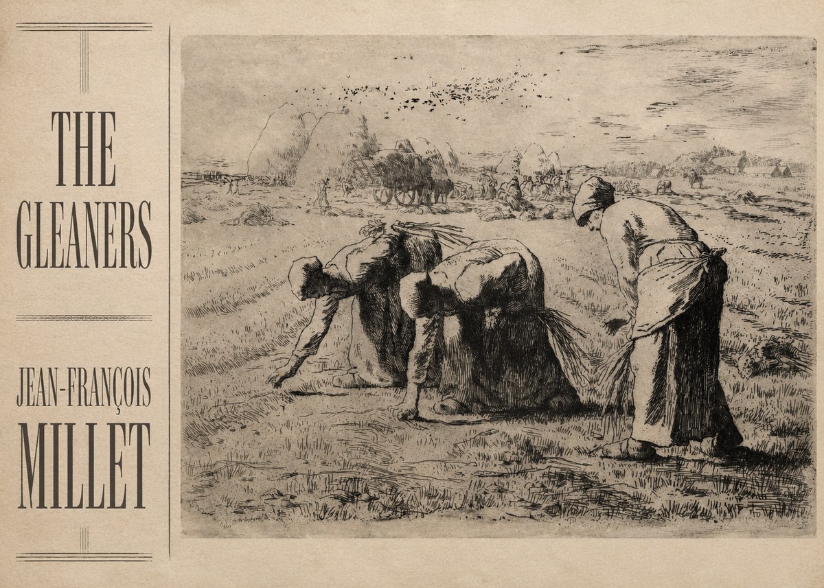 Jean-François Millet The Gleaners No2 - Poszter