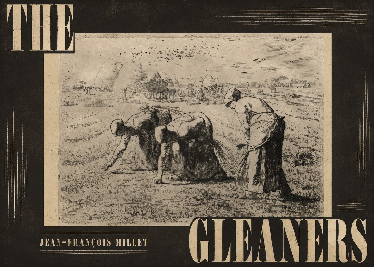 Jean-François Millet The Gleaners No4 - Poszter