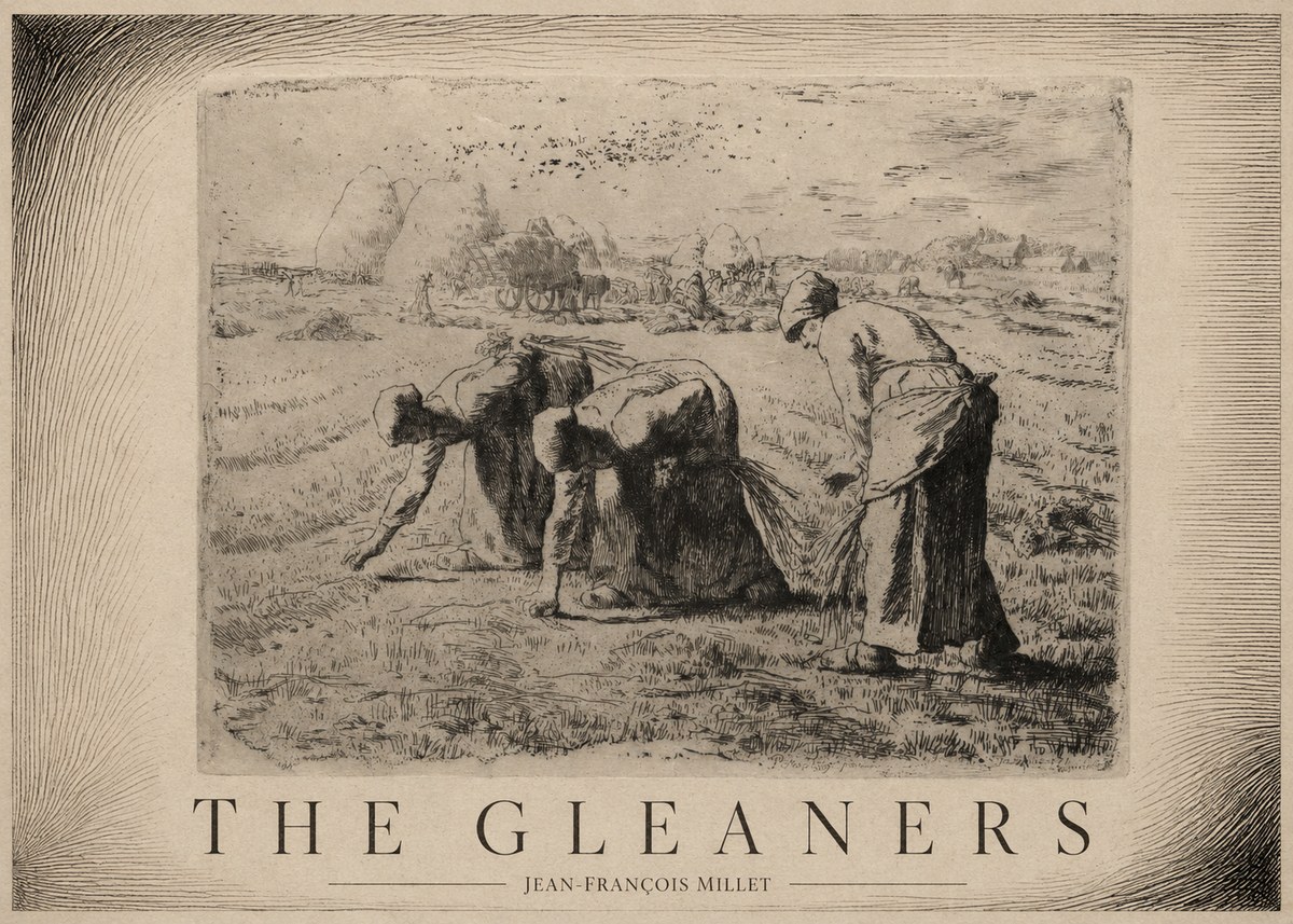 Jean-François Millet The Gleaners No6 - Poszter