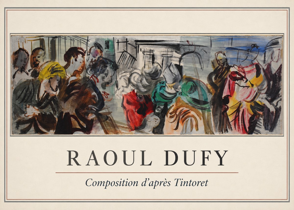 Raoul Dufy Composition D'après Tintoret No1 - Poszter