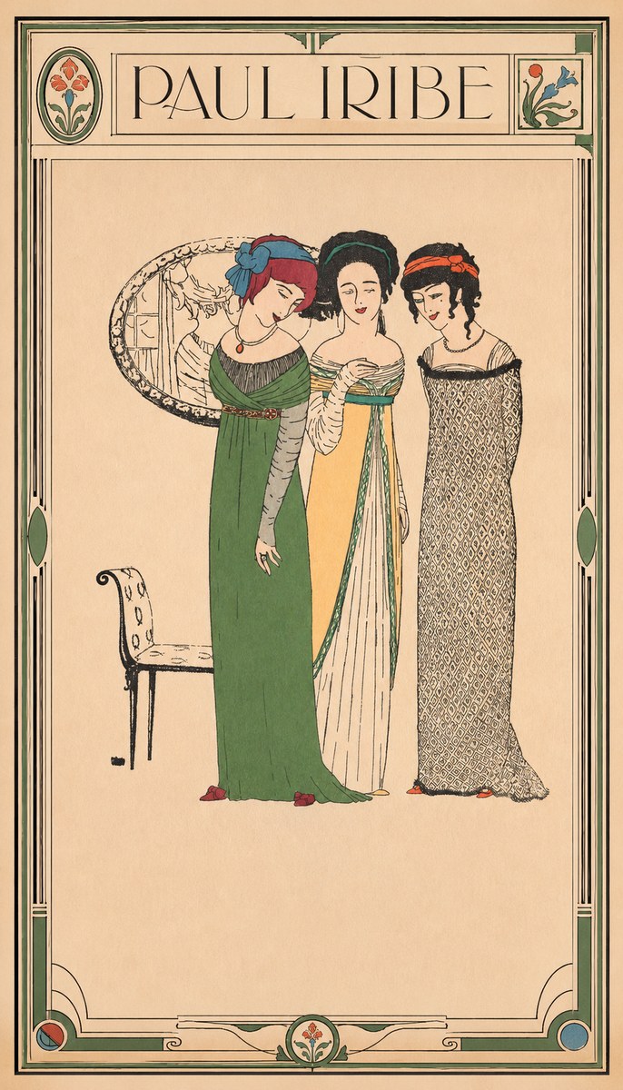 Paul Iribe Three Women in Fashion No1 - Poszter