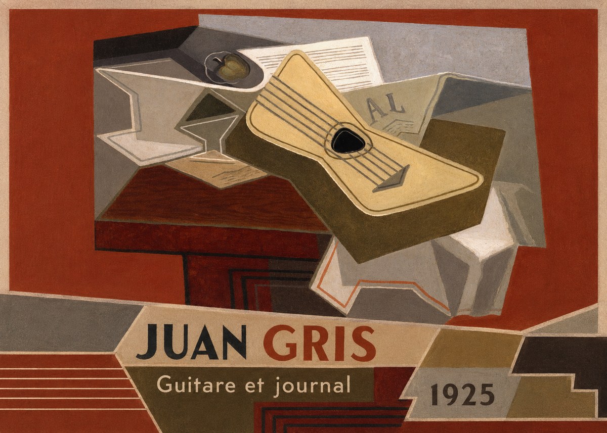 Juan Gris Guitare Et Journal No6 - Poszter