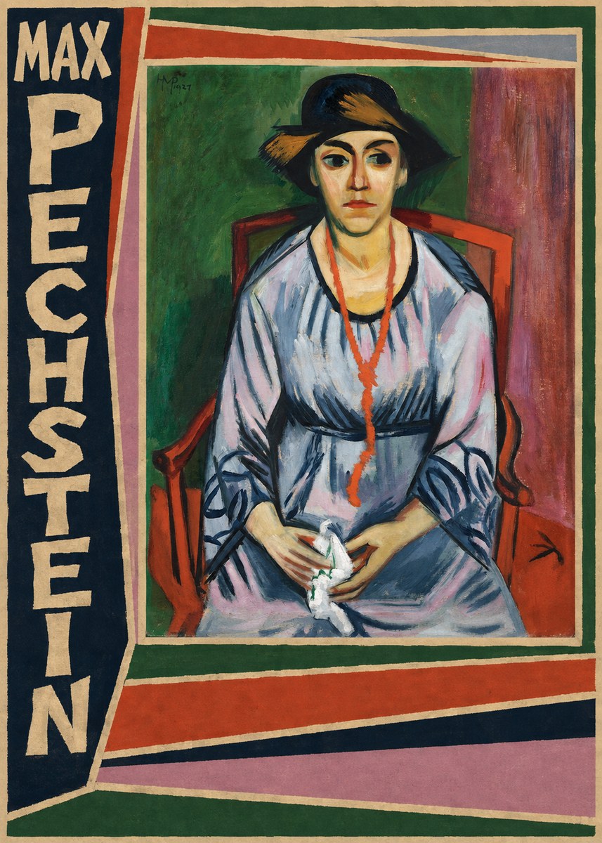 Max Pechstein Seated Woman with Hat No2 - Poszter