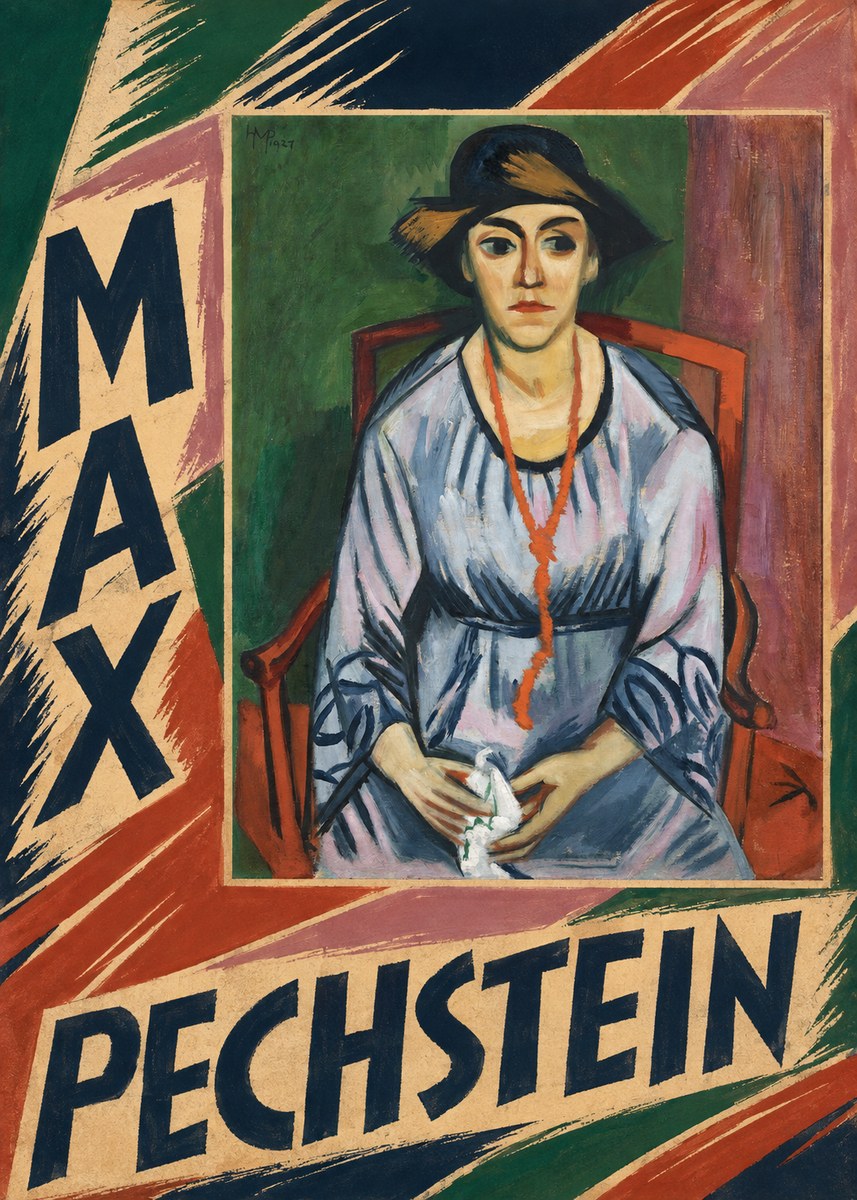 Max Pechstein Seated Woman with Hat No6 - Poszter