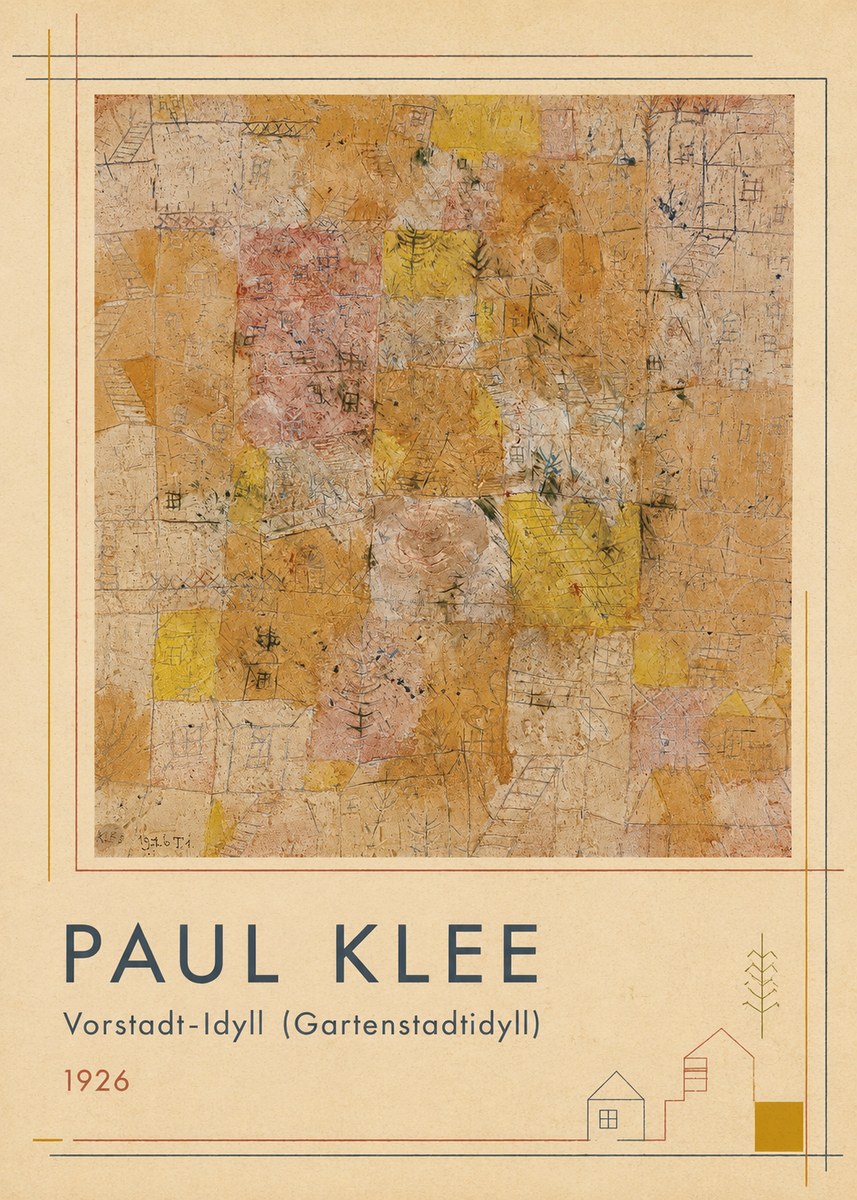 Paul Klee Vorstadt-idyll (Gartenstadtidyll) No1 - Poszter