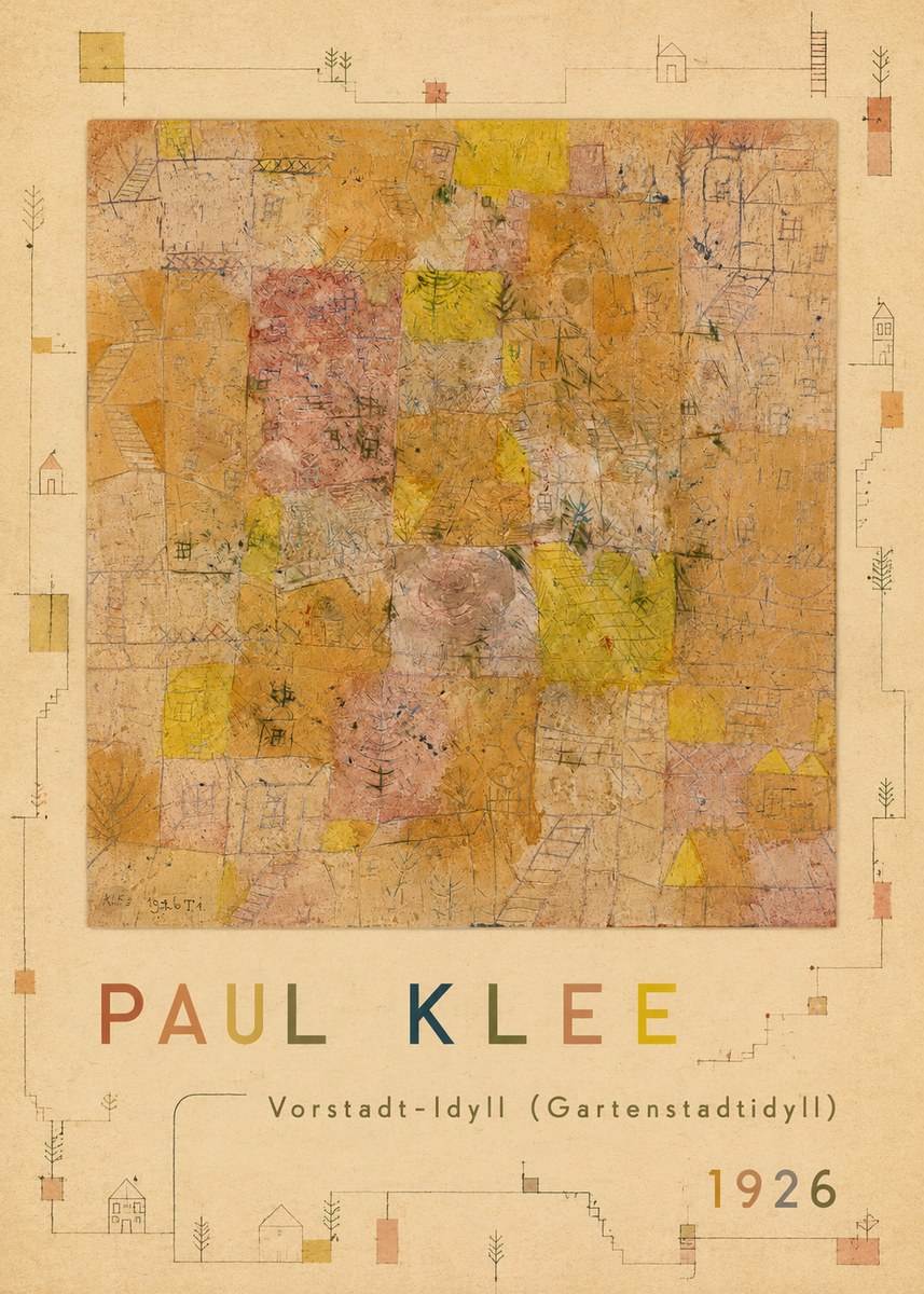 Paul Klee Vorstadt-idyll (Gartenstadtidyll) No6 - Poszter