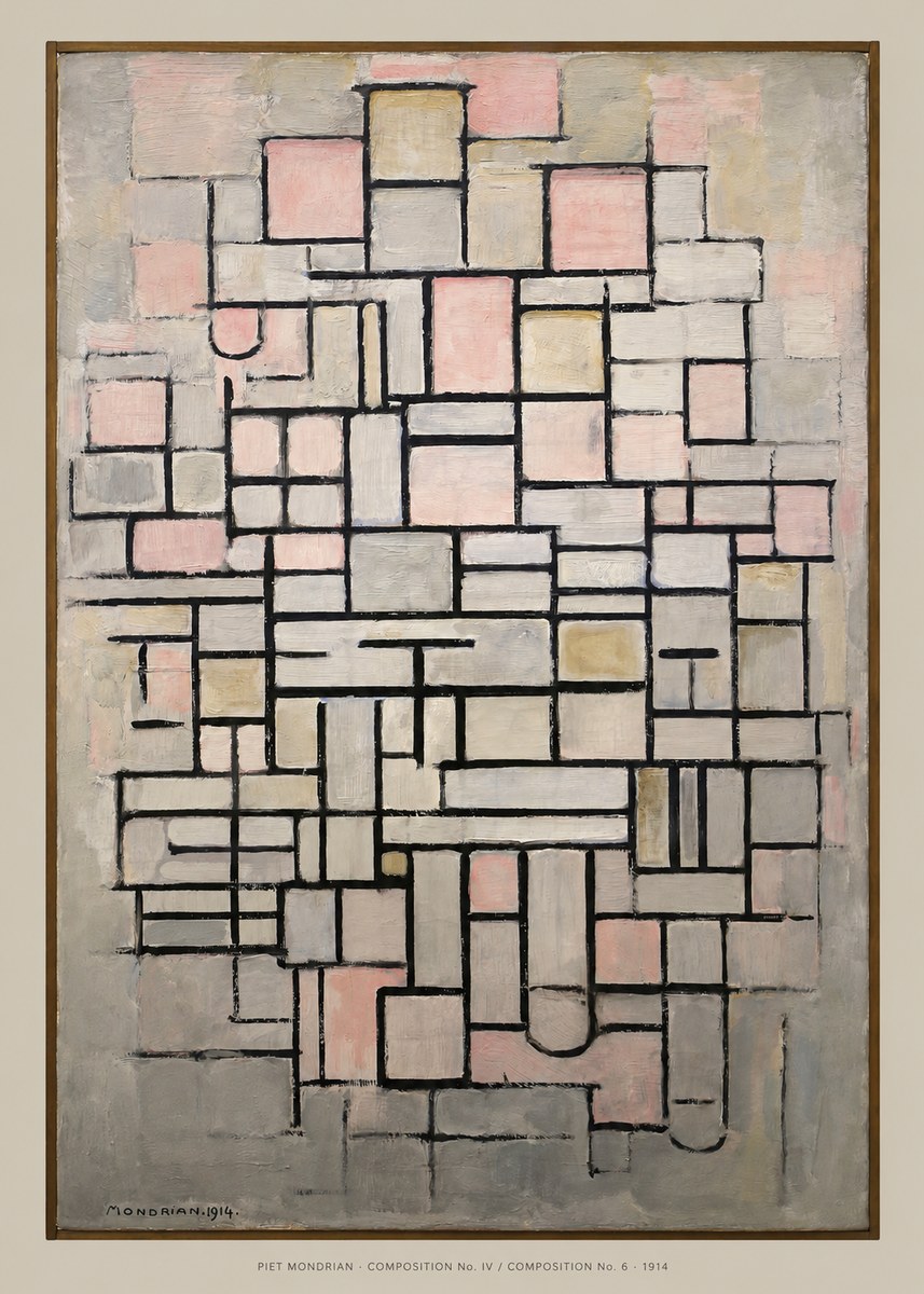 Piet Mondrian Composition No. Iv / Composition No. 6 No6 - Poszter
