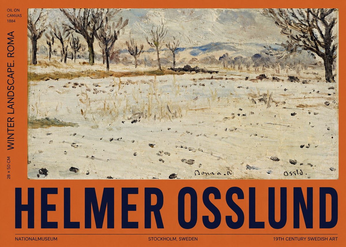 Helmer Osslund Winter Landscape. Roma No2 - Poszter