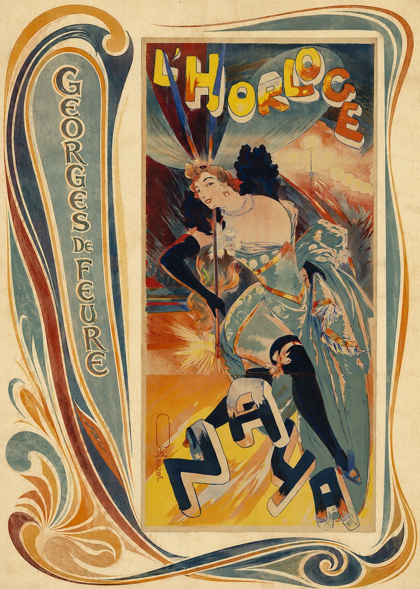 Georges de Feure L'horloge I No3 - Poszter