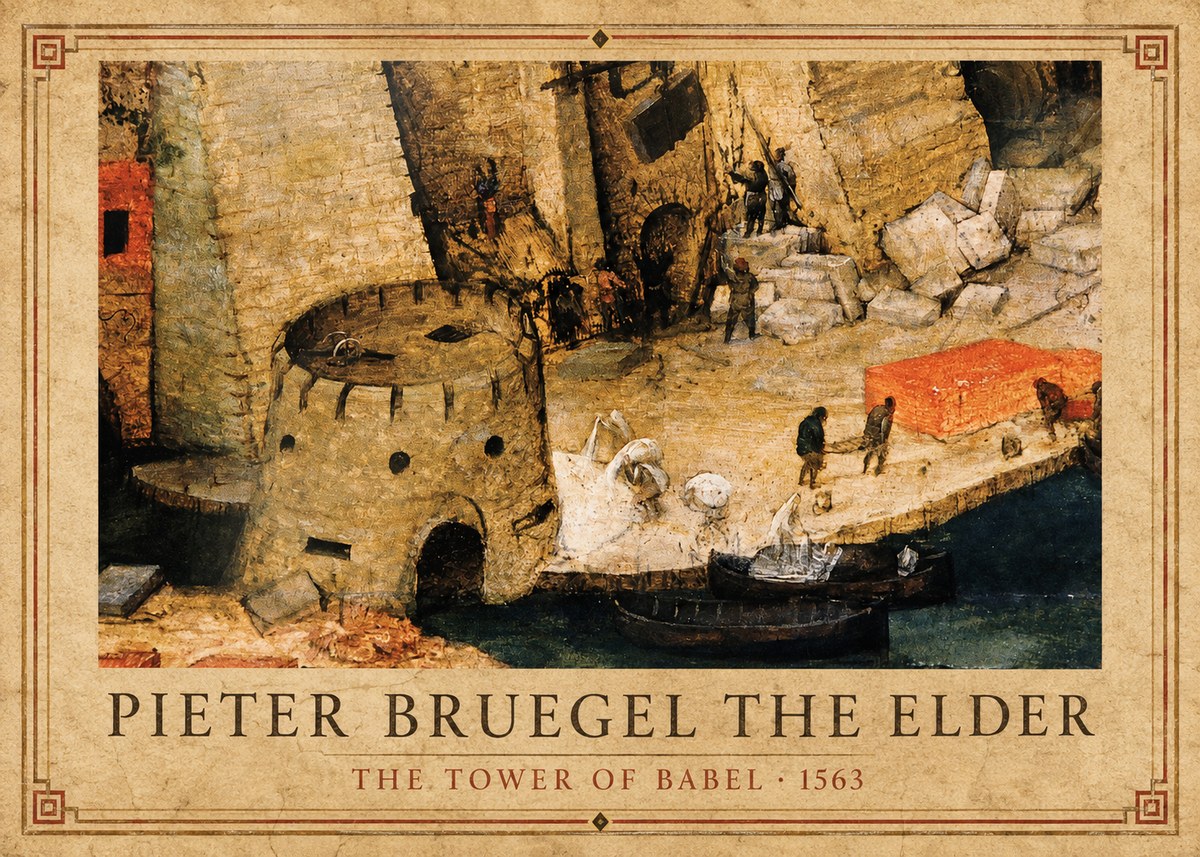 Pieter Bruegel The Tower of Babel II No1 - Poszter