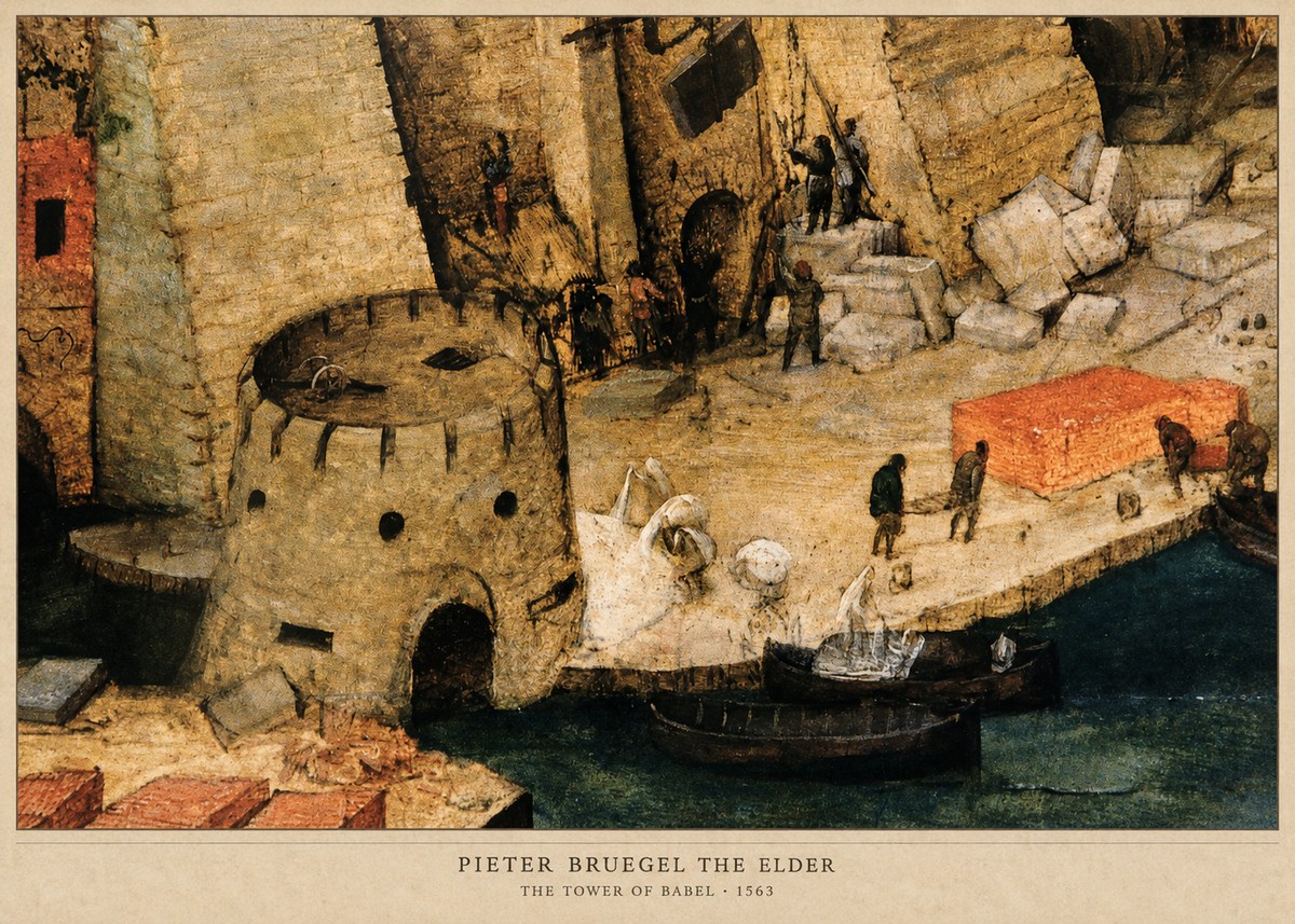 Pieter Bruegel The Tower of Babel II No5 - Poszter