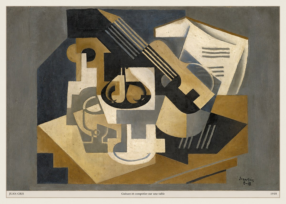 Juan Gris Guitare Et Compotier Sur Une Table No6 - Poszter
