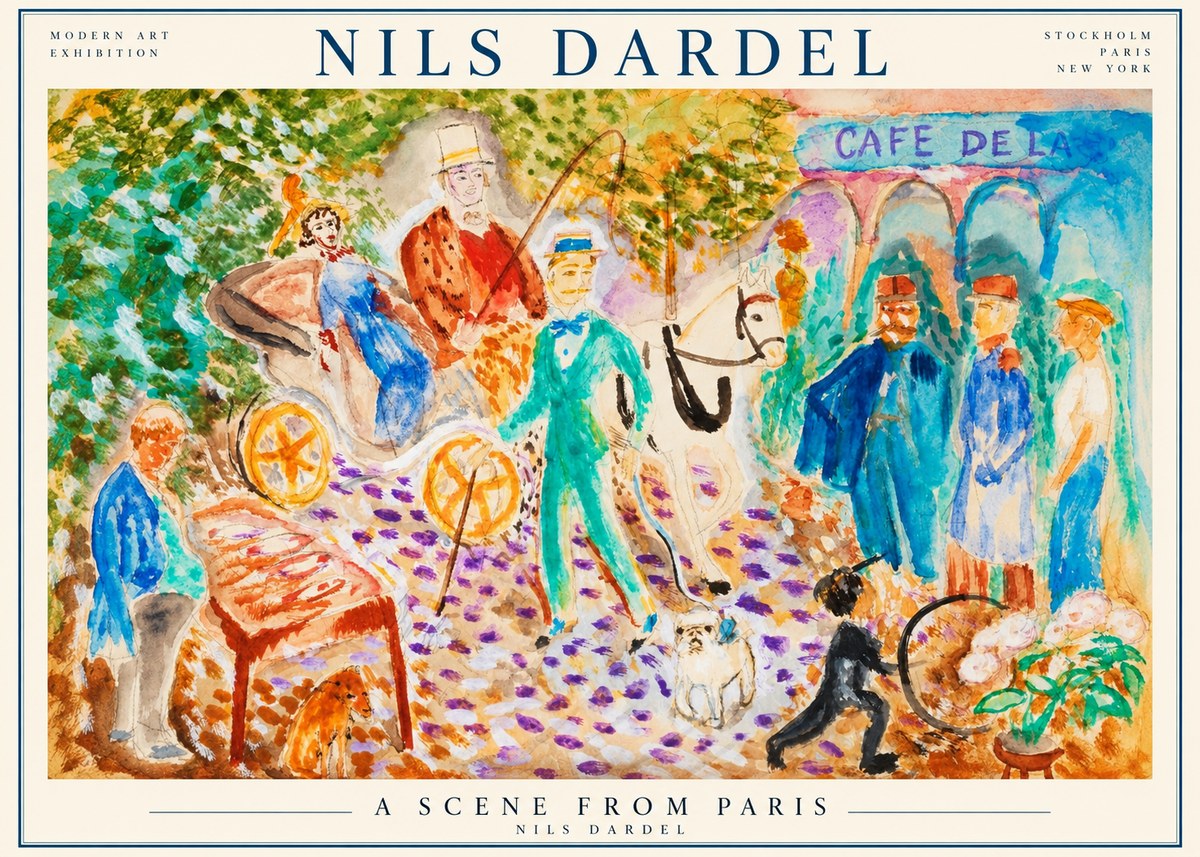 Nils Dardel A Scene from Paris No1 - Poszter