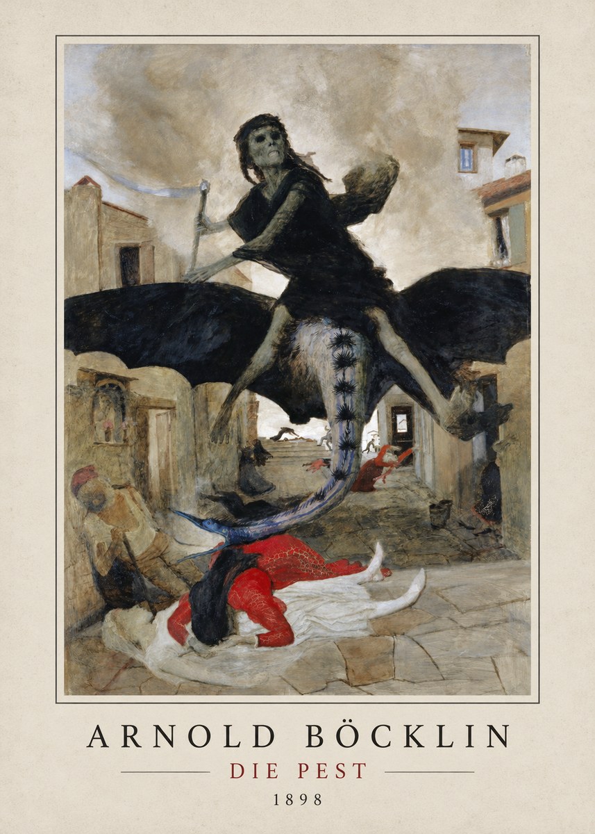 Arnold Böcklin Die Pest I No4 - Poszter
