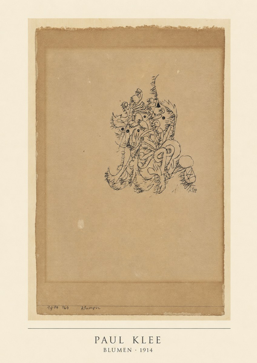 Paul Klee Blumen I No5 - Poszter