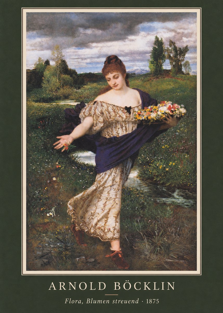 Arnold Böcklin Flora, Blumen Streuend I No3 - Poszter
