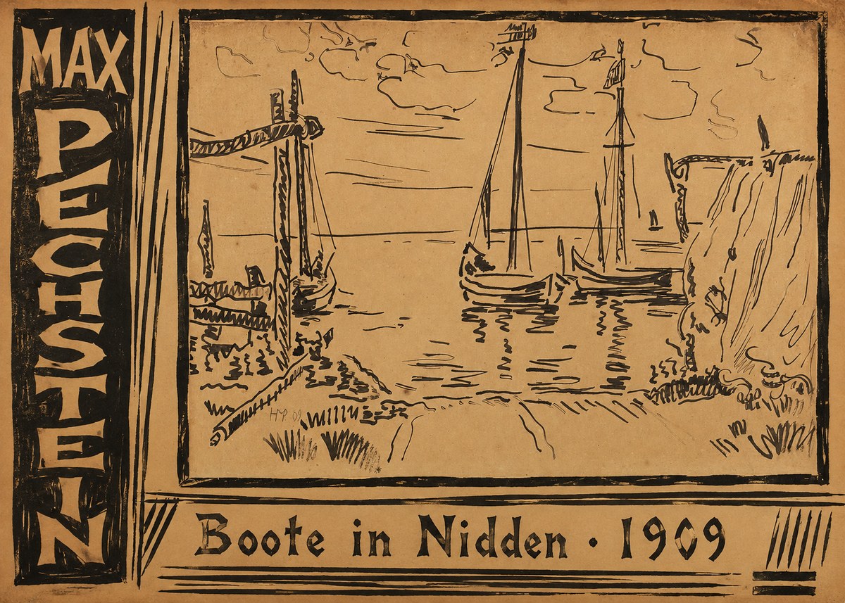 Max Pechstein Boote in Nidden No2 - Poszter