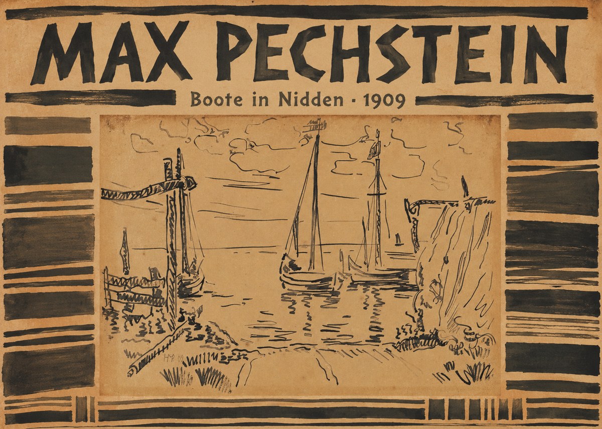 Max Pechstein Boote in Nidden No3 - Poszter