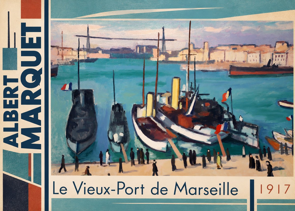 Albert Marquet Le Vieux-port De Marseille No2 - Poszter