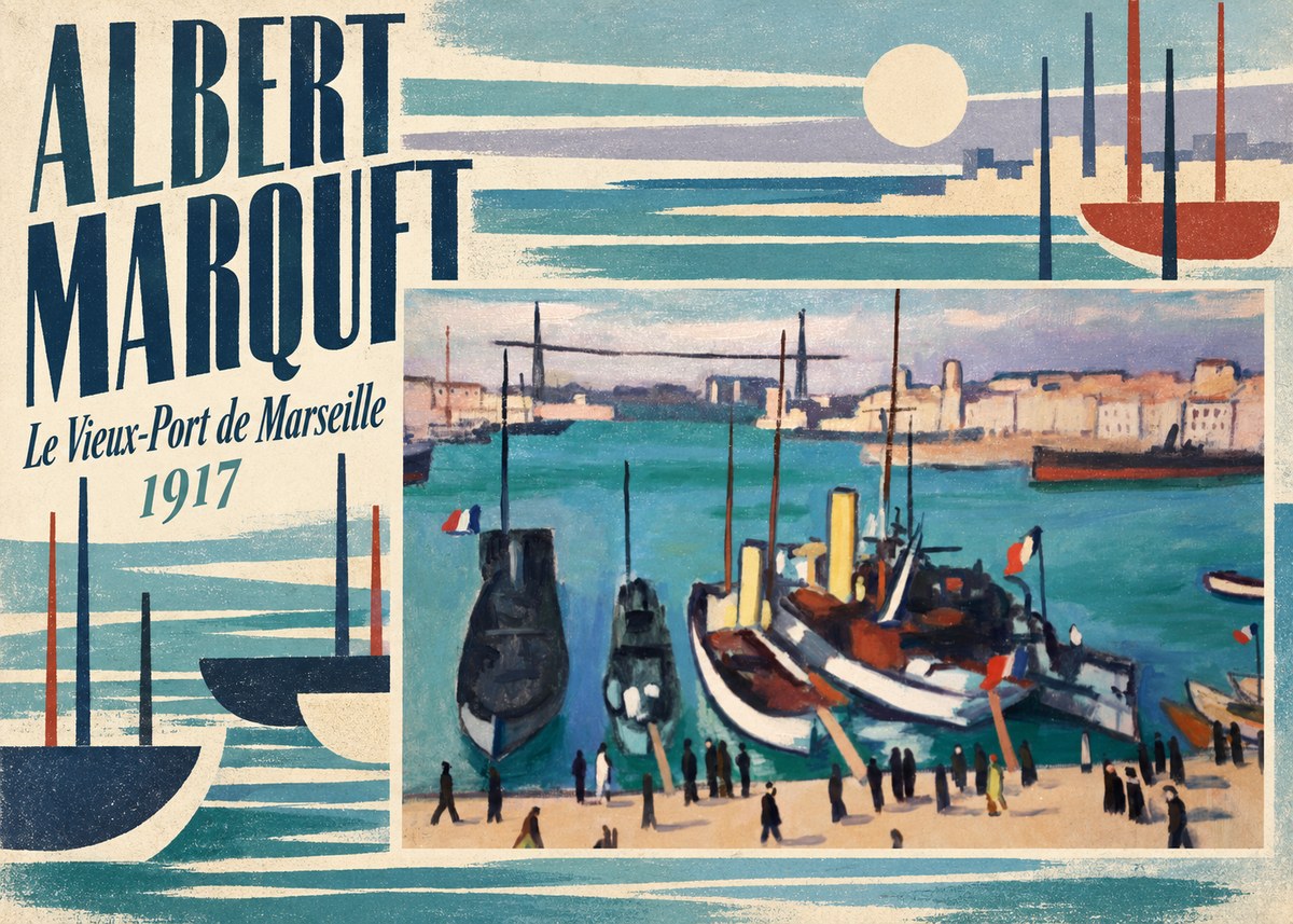 Albert Marquet Le Vieux-port De Marseille No6 - Poszter