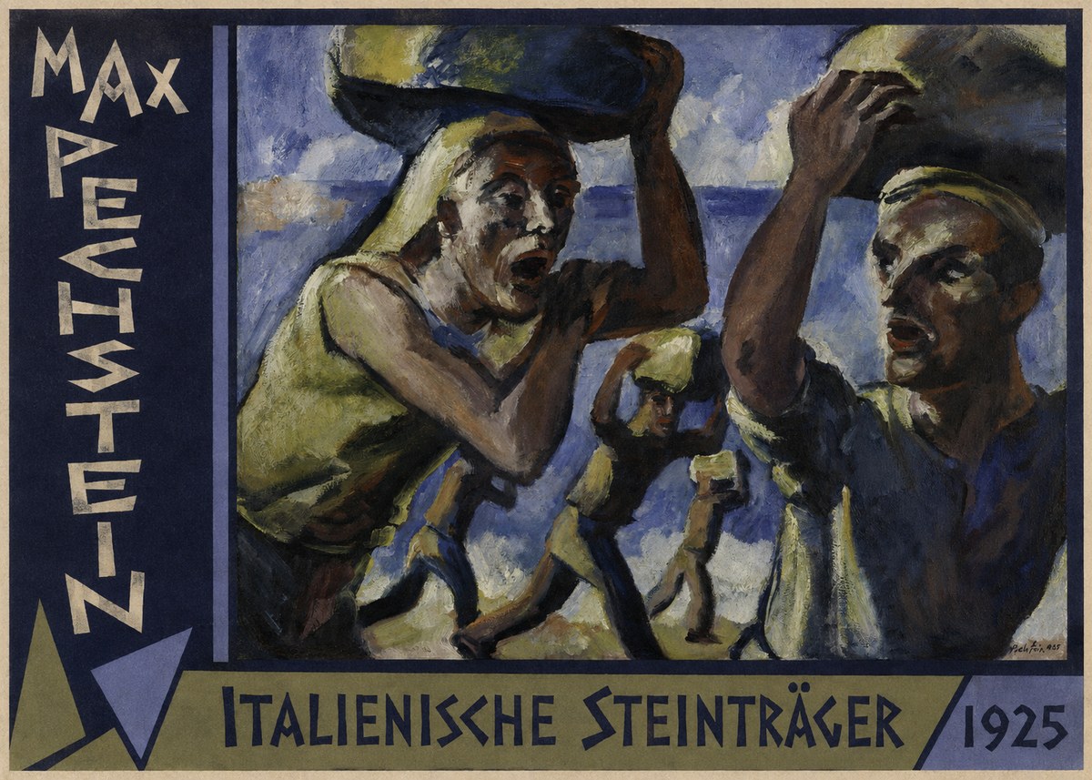 Max Pechstein Italienische Steinträger No2 - Poszter