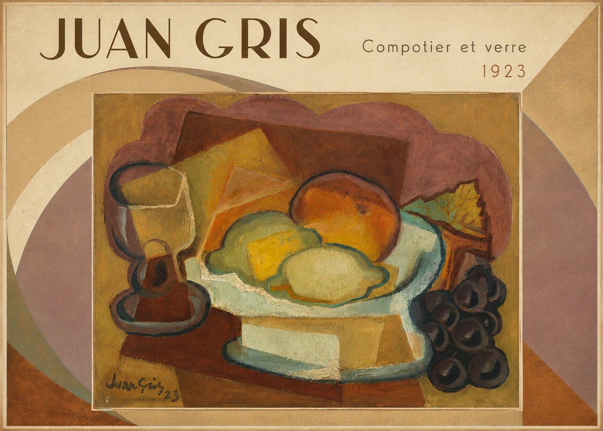 Juan Gris Compotier Et Verre No5 - Poszter