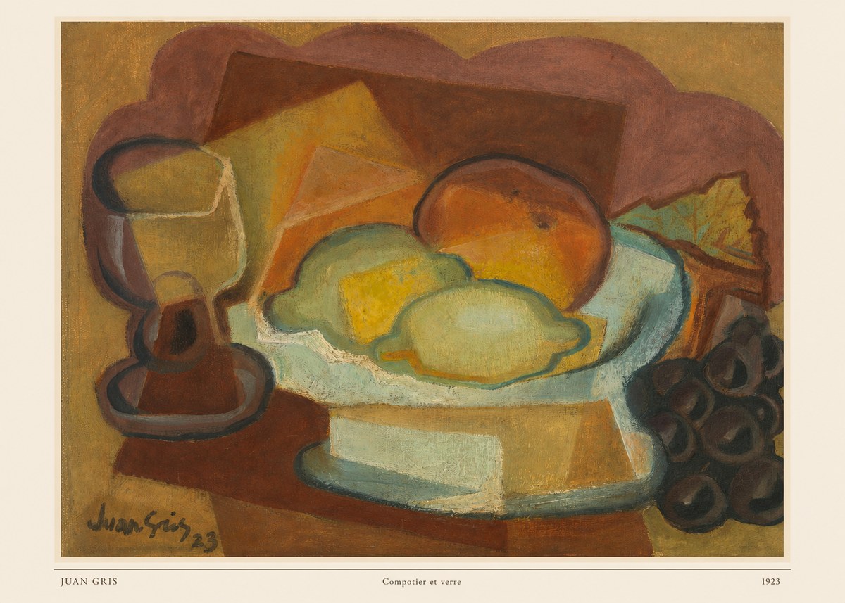 Juan Gris Compotier Et Verre No6 - Poszter